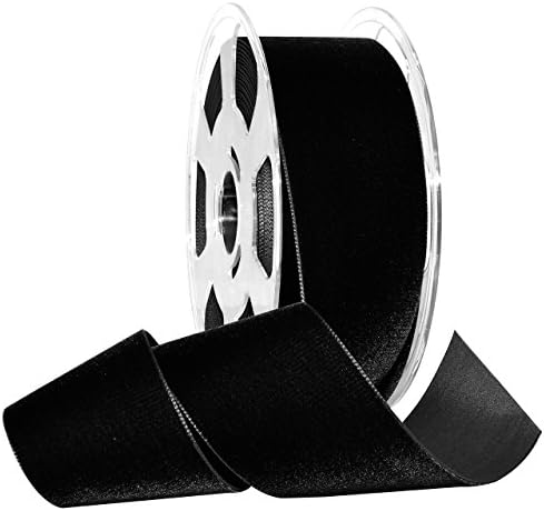Morex Ribbon Nylon, 2 inches by 11 Yards, Raven, Item 01250/10-953 Nylvalour Velvet Ribbon 2" by 11 yd by MorexRibbon