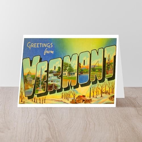 CafePress Greetings From Vermont Greeting Card (20-pack), Note Card with Blank Inside, Birthday Matte - Image 4