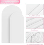 Wokceer Arch Backdrop Cover 7.2FT,6FT White Arch Covers Stretchy Backdrop - Image 3