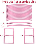 Wedding Arch Round Backdrop Stand Pink Metal Circle Backdrop Stand Circle Balloon Arch Stand Frame for Birthday Party Bridal Shower Anniversary Ceremony Candy Tables Celebration in 2.2x2.6m - Image 3