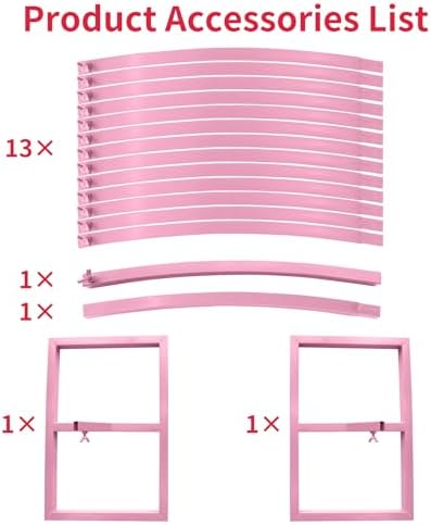 Wedding Arch Round Backdrop Stand Pink Metal Circle Backdrop Stand Circle Balloon Arch Stand Frame for Birthday Party Bridal Shower Anniversary Ceremony Candy Tables Celebration in 2.2x2.6m - Image 3