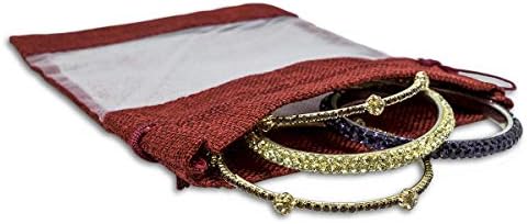 48 pc Jute Burlap & Sheer Organza Gift Bags w. Drawstring by TheDisplayGuys - Image 3