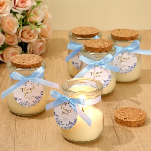 MTLEE 20 Pcs Blue Candle Wedding Favors Bridal Shower Gift for Guests - Image 2