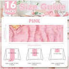 16 Pack Pink Valentine's Day Cheesecloth Table Runner 21x120 Inch Gauze Table Runners Reusable Polyester 10ft Boho Rustic Cheese Cloth Table Runner for Wedding Party Baby Shower Birthday - Image 4