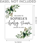 Andaz Press Custom Large Baby Shower Welcome Sign, 16" x 20", Fall Greenery Personalized Canvas Welcome Sign, Gender-Neutral Canvas Sign for Baby Sprinkle Baby Shower, Baby Shower Decorations - Image 5