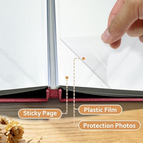 Large Photo Album Self Adhesive Scrapbook Album for 4x6 5x7 8x10 Pictures DIY Photo Book for Wedding, Anniversary, Christmas, Baby Shower, Ideal for Preserving Precious Moments - Image 5