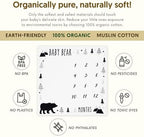 Pondering Pine Organic Baby Monthly Milestone Blanket Boy - Baby Bear Blanket with Month Marker Frame and Newborn Announcement Disc - 1-12 Months Milestones, Woodland, 47”x47” - Image 3