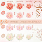 Cholemy 36 Pcs Tissue Paper Flowers, Crepe Decoration, Elegant Color - Image 2