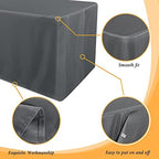 Obstal 2 Pack Table Clothes for 6 Foot Rectangle Tables, Dark Grey - Image 4