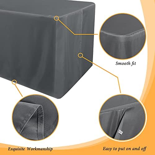 Obstal 2 Pack Table Clothes for 6 Foot Rectangle Tables, Dark Grey - Image 4