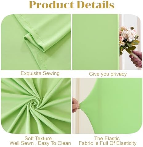 Besutolife Square Arch Backdrop Cover, 8×8 FT Spandex Arch Covers Stretchy Fitted Balloon Arch Stand Cover for Wedding, Birthday Party, Baby Shower, Photo Booth, Graduation Ceremony, Light Green - Image 5