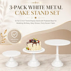 3 Pack Metal Cake Stand, 8 10 12 Inch Tiered Display - Image 3