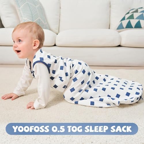 Yoofoss Baby Sleep Sack 24-36 Month 0.5TOG 100% Organic Cotton 2-Way Zipper - Image 5