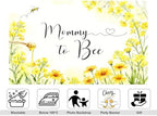 8x6ft Mommy to Bee Backdrop Floral Bouquet Baby Shower Party Wildflower Honeycomb New Born Gender Reveal Photography Background Party Banner Decorations Photo Studio Props - Image 2