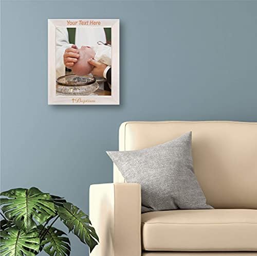 PersonalizationStreet - Religion Occasions: Baptism Personalized 5" x 7" Vertical Whitewash Wood Photo Frame with Free Custom Engraving, Shipping and Photo Print of Your Special Photograph - Image 6
