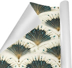 pnyoin Merry Christmas Wrapping Paper Roll,Oriental Fan Print Gift Wrap Perfect for Xmas,Birthday,Weddings, Brides, Holidays, Baby Showers，58 x 23 inches,3 Roll - Image 3