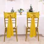 fani Gold Satin Chair Straps Bows,120 PCS 7x108 Inch,Chair Sash - Image 5