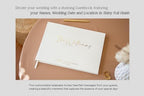 Personalized Foil Wedding Guest Book - 11.5 x 8.5 Custom White Colored Guestbook with Customizable First Last Name Date Cover, Hardcover Photo Book for Sign in at Reception Baby Bridal Shower Party - Image 3