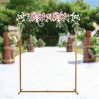 6.6ftx5ft Backdrop Stand, Portable Pipe and Drape Backdrop Stand for Parties Silver Wedding Garden Balloon Arch Frame for Wedding Birthday Parties Banquets Background Decor (4.9x 6.6ft) by Unknown