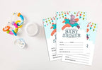 Pack of 30, Boy/Girl Baby Shower Party Collection, Baby Shower Invitation Cards, Fill in the Blank Invites WIth Envelopes, Animals Theme Party Supplies - Image 4