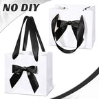 Kolldenn 50 Pcs Small Gift Favor Bags White Black - Image 5