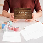Andaz Press 56-Pack Personalized RSVP Postcards for Wedding Rustic Wood Cardstock Response Reply Cards for Bridal Shower Baby Shower Birthday Event Custom Date and Return Address 4 x 6-Inch - Image 4