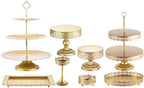 Cake Stand Set-8 Pcs Gold Cake Stand -Dessert Table Display Set-Cake Stands for Dessert Table-Table Decoration Display Tower Plate for Baby Shower, Wedding, Birthday Party, Chrismas Celebration by Tcomhk