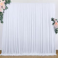 10 ft x 7 ft Wrinkle Free White Backdrop Curtain for Wedding Parties, Polyester Photography Backdrop Drapes for Birthday Parties Stage Backdrop Stand, White Background Curtains, 5x7FT 2 Panels by Outpain