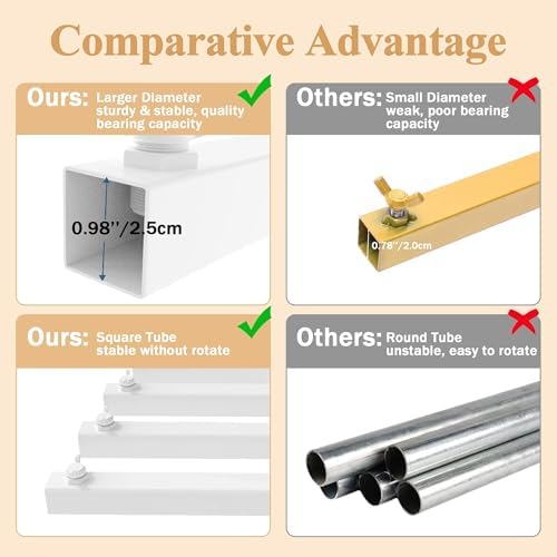 Wokceer 10x10FT Backdrop Stand Heavy Duty Pipe and Drape Kit White - Image 4