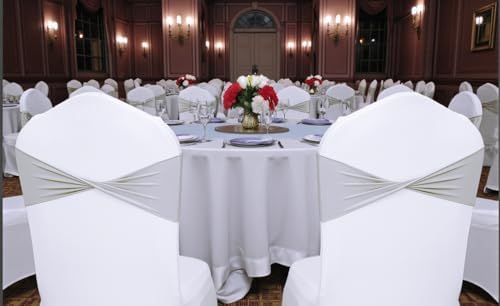 MDS Pack of 125 Spandex Chair Sashes Without Slider Buckles – Light Silver - Image 6