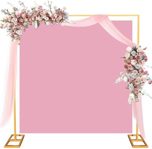 8.2FT Heavy Duty Adjustable Backdrop Stand Kit Square Wedding Arch Balloon Arch for Photo Booth Background Baby Shower Birthday Party Decorations by Unknown