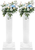 2PCS 34.65in White Roman Columns for Wedding Ceremony Party by Unknown