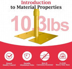 EMART 12x10ft Heavy Duty Backdrop Stand Frame with Adjustable Pipe,Gold - Image 2