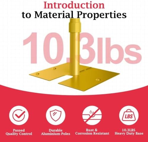 EMART 12x10ft Heavy Duty Backdrop Stand Frame with Adjustable Pipe,Gold - Image 2