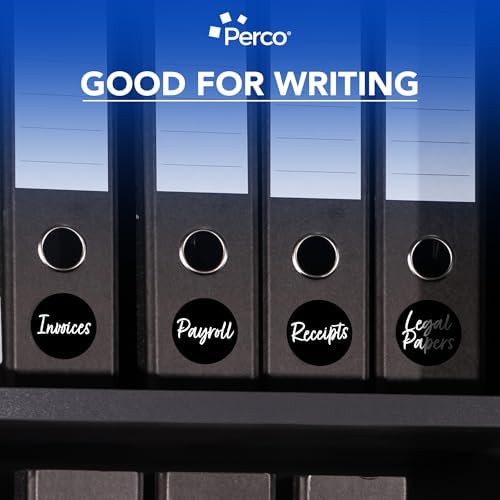 Perco Black Perforated Round Circle Dot Sticker 3-Inch Labels — 10 Rolls, 5,000 Stickers - Bold Signage, Logo Stickers, Warning & Instruction Labels, Strong Adhesive - Made in USA - Image 6