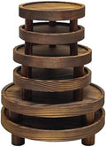 6 PCS 5/6/8 Inch Wooden Risers for Display Wood Pedestal Stand (Brown) by QZV