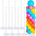 Hicarer 8 Sets Balloon Column Stand Kit, 7ft, White Pole by Hicarer