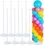 Hicarer 8 Sets Balloon Column Stand Kit, 7ft, White Pole by Hicarer