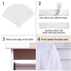 14ft White Table Skirts for Rectangle Tables Polyester Pleated Ruffle Table Skirt Tablecloth for Wedding Birthday Party Baby Bridal Shower Banquet Decoration - Image 3