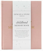Duncan & Stone Childhood Memory Book for Kids, Prompts, Dusty Rose by DuncanStonePaperCo