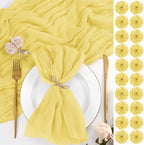 100 Pack Yellow Napkins 20x20Inch Cheesecloth Napkins Bulk by Lumaycens