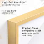 Signature Picture Frame 20x26, Aluminum Signable Frame with Glass, Gold - Image 5