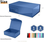 PACKHOME 6 Large Navy Blue Gift Boxes 13.5x9x4.1in with Magnetic Lids - Image 2