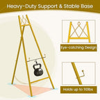 Snughome 45.7" Gold Easel Stand for Sign, Heavy Duty Metal Display Easel with Drawstring Bag, 4-Tier Adjustable Height Art Easel for Wedding Signs, Painting, Posters & Mirrors - Image 5
