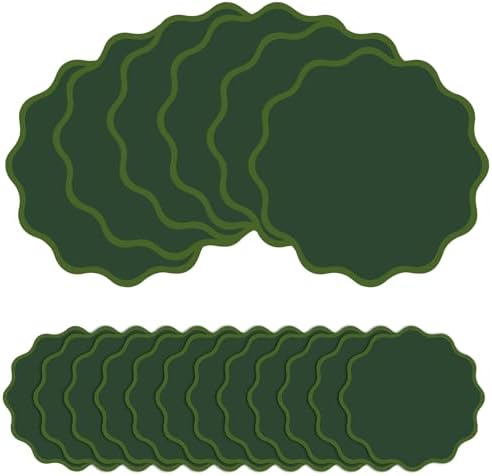 100Pcs Forest Green Thick Paper Placemats, Disposable Waterproof Place Mats by Unknown