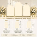 Beige Arch Backdrop Cover Set of 3, 7.2ft 6.6ft 6ft Wedding Arch Covers - Image 5