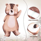 Leinuosen 3 Pcs Large Woodland Animal Cutouts Baby Shower Party, Woodland - Image 3