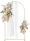 6.6FT Gold Metal Arch Backdrop Stand, Square Balloon Arch Stand Wedding Frame for Birthday Party, Baby Shower, and Ceremony Decoration by CHUNQIANGCAIDESIGN