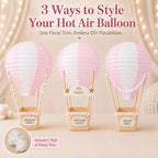 Light Pink Hot Air Balloon Decorations for Baby Shower Table Centerpieces - Image 3