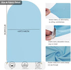 8 FT Arch Backdrop Cover, Wedding Blue Arch Covers Stretchy Backdrop Spandex Fitted for Chiara Stand Birthday Baby Shower Party Ceremony Decoration Blue 8FT - Image 6